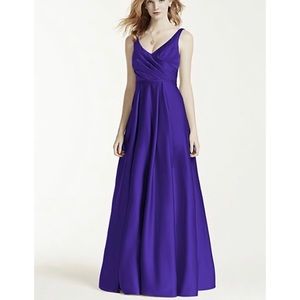 Satin Tank Ball Gown Bridesmaid Dress with Pockets